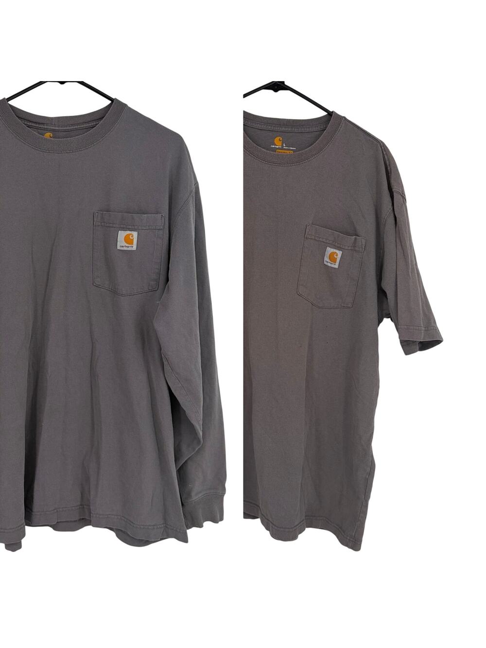 Carhartt Men's Gray Long and Short Sleeve Set of 2 Shirts Size Large